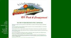 Desktop Screenshot of hiddenmeadowsrvpark.com